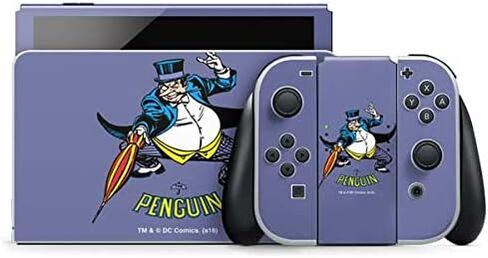 Skinit Decal Gaming Skin Compatible with Nintendo Switch OLED (2021) - Officially Licensed DC Comics The Penguin Portrait Design in Saudi Arabia