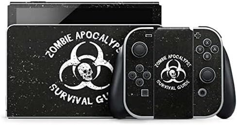 غلاف Skinit المخصص للألعاب متوافق مع Nintendo Switch OLED (2021) - تصميم Eat Brains and Zombie On Black in Kuwait
