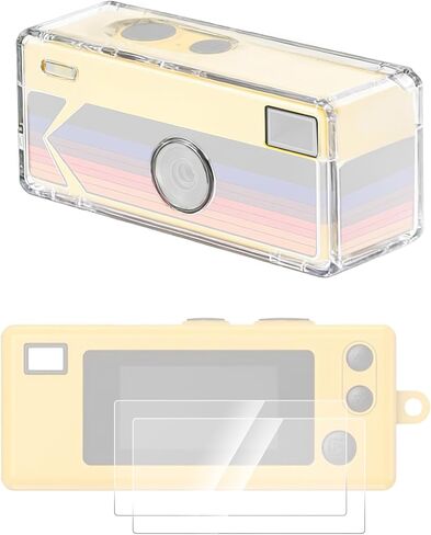 PC Protective Case for Kodak Charmera Keychain Digital Camera Blind Box, with 2 Screen Protectors Mini Keychain Camera Cover Precise Cutouts & Anti-Scratch (Transparent) in Kuwait