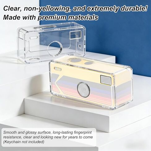PC Protective Case for Kodak Charmera Keychain Digital Camera Blind Box, with 2 Screen Protectors Mini Keychain Camera Cover Precise Cutouts & Anti-Scratch (Transparent) in Kuwait