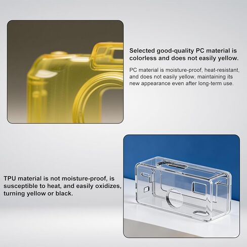PC Protective Case for Kodak Charmera Keychain Digital Camera Blind Box, with 2 Screen Protectors Mini Keychain Camera Cover Precise Cutouts & Anti-Scratch (Transparent) in Kuwait