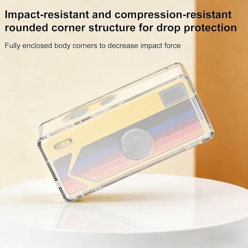 PC Protective Case for Kodak Charmera Keychain Digital Camera Blind Box, with 2 Screen Protectors Mini Keychain Camera Cover Precise Cutouts & Anti-Scratch (Transparent) in Kuwait