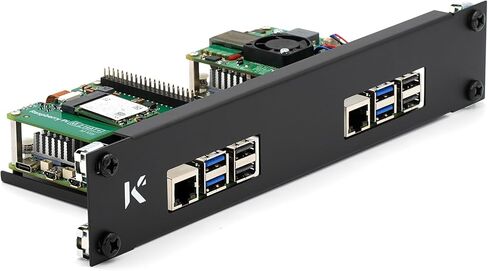 لوحة حامل KKSB مقاس 10 بوصات (10 بوصات) 1U لـ Raspberry Pi - تحمل لوحتين، وتدعم القبعات ومبرد Raspberry Pi الرسمي in Kuwait