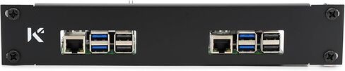 لوحة حامل KKSB مقاس 10 بوصات (10 بوصات) 1U لـ Raspberry Pi - تحمل لوحتين، وتدعم القبعات ومبرد Raspberry Pi الرسمي in Kuwait