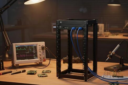 لوحة حامل KKSB مقاس 10 بوصات (10 بوصات) 1U لـ Raspberry Pi - تحمل لوحتين، وتدعم القبعات ومبرد Raspberry Pi الرسمي in Kuwait