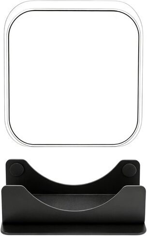 حامل سطح المكتب لجهاز Mac mini M4/M4 Pro 2024، حامل من الفولاذ الكربوني وتبديد الحرارة ومضاد للخدش وتصميم موفر للمساحة وملحقات منظم مكتب معدني (أسود) in Kuwait