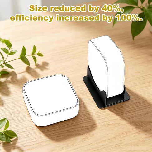 حامل سطح المكتب لجهاز Mac mini M4/M4 Pro 2024، حامل من الفولاذ الكربوني وتبديد الحرارة ومضاد للخدش وتصميم موفر للمساحة وملحقات منظم مكتب معدني (أسود) in Kuwait