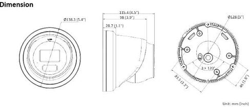 LTS CMIP3CD42WI-AISP كاميرا برجية 4 ميجابكسل IR/White Light WDR 3D- DNR نظام مراقبة شبكة كاميرا أمان خارجية H.265+ PoE مع عدسة ثابتة 4.0 مم، معدنية in Kuwait