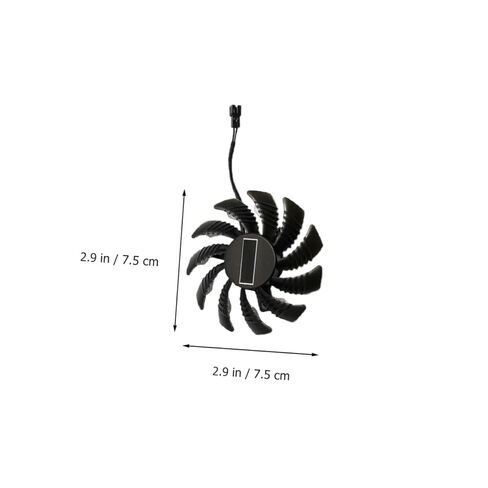 VALICLUD Gpu Fan 2pin 75mm Video Card Cooler Replacement for Graphics Card Cooling, Computer Internal Gpu Cooling Component Compatible with PC Systems in Kuwait