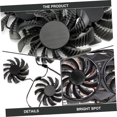 VALICLUD Gpu Fan 2pin 75mm Video Card Cooler Replacement for Graphics Card Cooling, Computer Internal Gpu Cooling Component Compatible with PC Systems in Kuwait