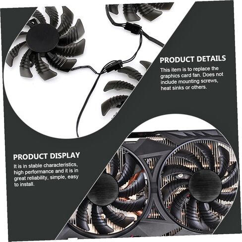 VALICLUD Gpu Fan 2pin 75mm Video Card Cooler Replacement for Graphics Card Cooling, Computer Internal Gpu Cooling Component Compatible with PC Systems in Kuwait