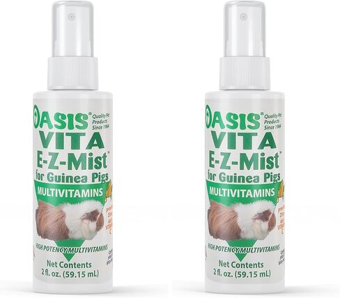Oasis Vita E-Z Mist All-in-1 Multivitamins for Guinea Pigs - Daily Vitamin Supplement Supports Healthy Bones & Teeth, Joints & Digestion, Promotes Healthy Skin Coat, 2-Ounces in Saudi Arabia