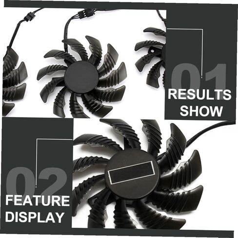 PRETYZOOM Gpu Fan 2-pin 75mm Cooling Fan for Graphics Card Replacement Compatible with Pld08010s12h, Computer Gpu Air Cooler for Video Card Cooling Assembly in Kuwait