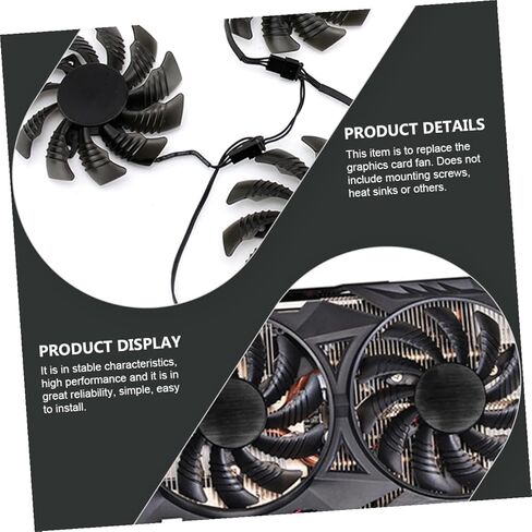 PRETYZOOM Gpu Fan 2-pin 75mm Cooling Fan for Graphics Card Replacement Compatible with Pld08010s12h, Computer Gpu Air Cooler for Video Card Cooling Assembly in Kuwait