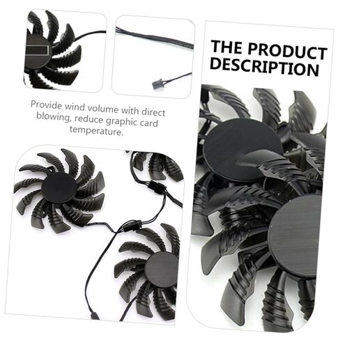 Kisangel Gpu Cooling Fan 2-pin 75mm Graphics Card استبدال مروحة متوافقة مع Pld08010s12h لمكونات الكمبيوتر وتبريد بطاقة الفيديو in Kuwait