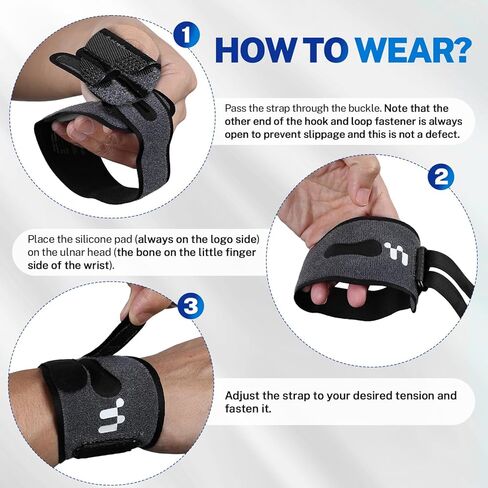 TFCC Wrist Brace for TFCC Tear Ulnar Wrist Pain, 3D Gel Pad, Adjustable & Breathable Thin Ulnar Wrist Brace for Weightlifting, Exercise, Tennis, Golf, Typing, Daily Wear, Left & Right Hand in Kuwait