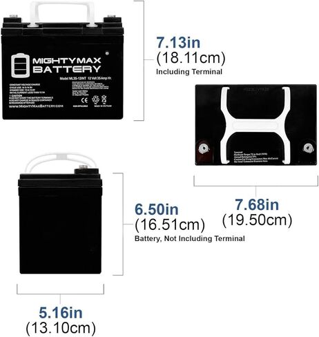 Mighty Max Battery 12V 35AH SLA Internal Thread Battery Replaces FirstPower LFP1235 in Kuwait