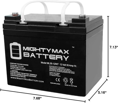 Mighty Max Battery 12V 35AH SLA Internal Thread Battery Replaces FirstPower LFP1235 in Kuwait