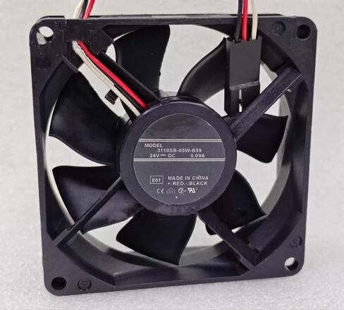 3110SB-05W-B59 تيار مستمر 24 فولت 0.09 أمبير 80x80x25 ملم مروحة تبريد 3 أسلاك in Kuwait