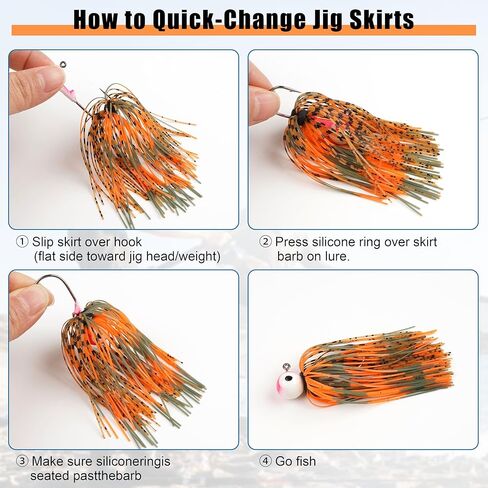Jig Skirts Spinner Bait Skirt 28 Bundles Replacement DIY Fishing Lure Making Supplies Soft Skirt for Spinnerbaits Bass Fishing Jigs Buzzbait Squid Jigs Fishing Lure Skirts 50 Strands in Kuwait