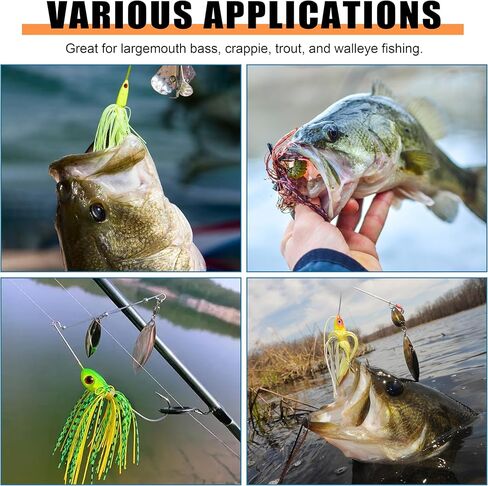 Jig Skirts Spinner Bait Skirt 28 Bundles Replacement DIY Fishing Lure Making Supplies Soft Skirt for Spinnerbaits Bass Fishing Jigs Buzzbait Squid Jigs Fishing Lure Skirts 50 Strands in Kuwait
