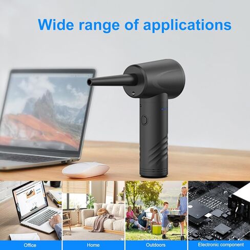 Compressed Air Duster,Electric Cordless Duster, High Power Air Blower for Computer Keyboard Cleaning with 3 Speed Settings, Rechargeable Dust Blower for Home Office Use in Kuwait