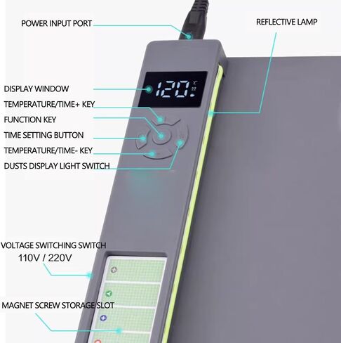 Zopsc LCD Screen Separator Heating Pad, Adjustable 30-135 Heat Plate for Smartphone Tablet Below 16in, Digital Display Repair Tool with Magnet Storage (US Plug 110V) in Kuwait