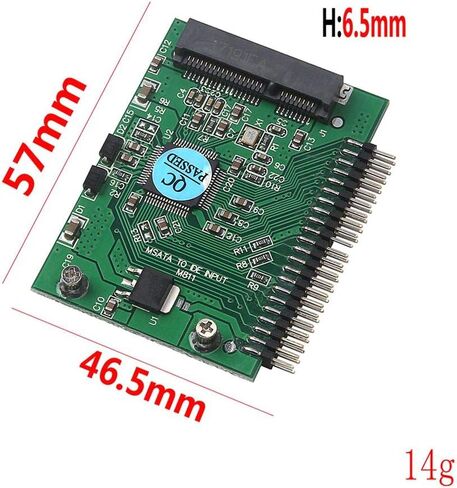 JMT Mini PCI-e MSata 1.8 SSD to 2.5 IDE inch HDD Hard Disk 3.3V 44pin Card PCI E Express mSATA SSD Adapter Converter for Laptop PC in Kuwait