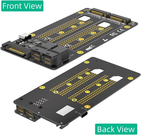 JMT Dual M.2 NVME to Dual SFF-8643 Adapter Card for PCI-E 2230 2242 2260 2280 SSD in Kuwait