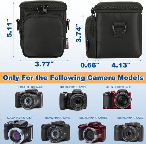 حقيبة حمل الكاميرا متوافقة مع الكاميرات الرقمية KODAK PIXPRO AZ405/AZ425/AZ255/AZ401/AZ421/AZ528، حقيبة تخزين وحقيبة حماية للكاميرا الرقمية مع حزام الكتف (الجراب فقط) in Kuwait