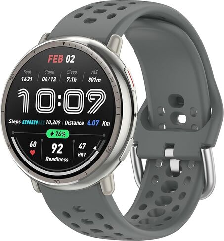 Nacorulu متوافق مع Amazfit Active 2 Bands، حزام بديل من السيليكون بعرض 20 مم لساعة Amazfit Active/Active 2S/GTS 4 mini/GTR Mini/Bip 3 Pro الذكية in Kuwait