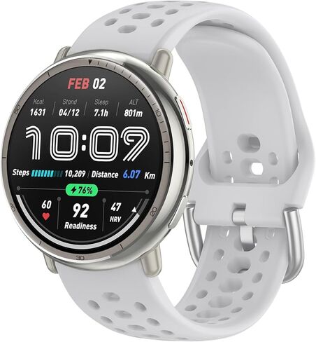 Nacorulu متوافق مع Amazfit Active 2 Bands، حزام بديل من السيليكون بعرض 20 مم لساعة Amazfit Active/Active 2S/GTS 4 mini/GTR Mini/Bip 3 Pro الذكية in Kuwait
