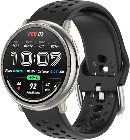 Nacorulu متوافق مع Amazfit Active 2 Bands، حزام بديل من السيليكون بعرض 20 مم لساعة Amazfit Active/Active 2S/GTS 4 mini/GTR Mini/Bip 3 Pro الذكية in Kuwait