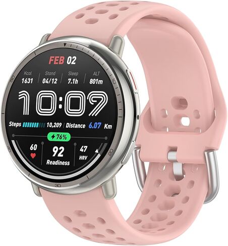 Nacorulu متوافق مع Amazfit Active 2 Bands، حزام بديل من السيليكون بعرض 20 مم لساعة Amazfit Active/Active 2S/GTS 4 mini/GTR Mini/Bip 3 Pro الذكية in Kuwait