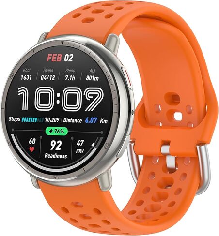 Nacorulu متوافق مع Amazfit Active 2 Bands، حزام بديل من السيليكون بعرض 20 مم لساعة Amazfit Active/Active 2S/GTS 4 mini/GTR Mini/Bip 3 Pro الذكية in Kuwait