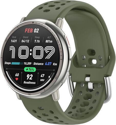Nacorulu متوافق مع Amazfit Active 2 Bands، حزام بديل من السيليكون بعرض 20 مم لساعة Amazfit Active/Active 2S/GTS 4 mini/GTR Mini/Bip 3 Pro الذكية in Kuwait