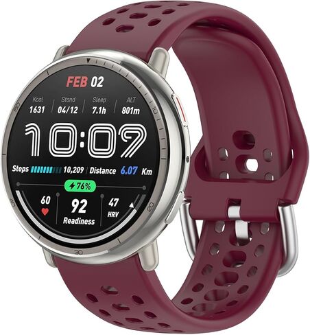 Nacorulu متوافق مع Amazfit Active 2 Bands، حزام بديل من السيليكون بعرض 20 مم لساعة Amazfit Active/Active 2S/GTS 4 mini/GTR Mini/Bip 3 Pro الذكية in Kuwait