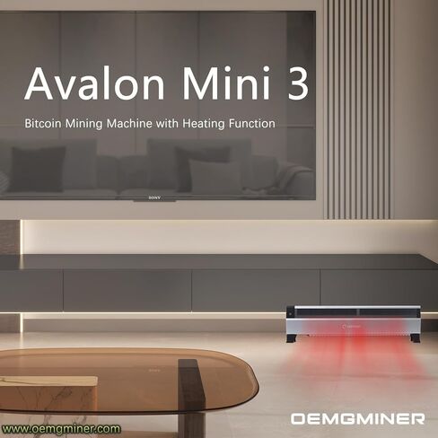 الأسهم الأمريكية بدون تعريفات Canaan Avalon Mini 3 BTC Miner 800W 37.5 TH/s ASIC Miner 110V-240V تعدين العملات المشفرة ثنائي الوظائف مع Wi-Fi - تعدين منفرد وتجمع حصص in Kuwait