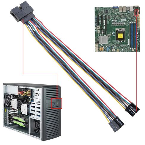 Super Chassis Front Panel Adapter Cable for Computer Repair and Assembly Front Panel Wire for Case in Kuwait