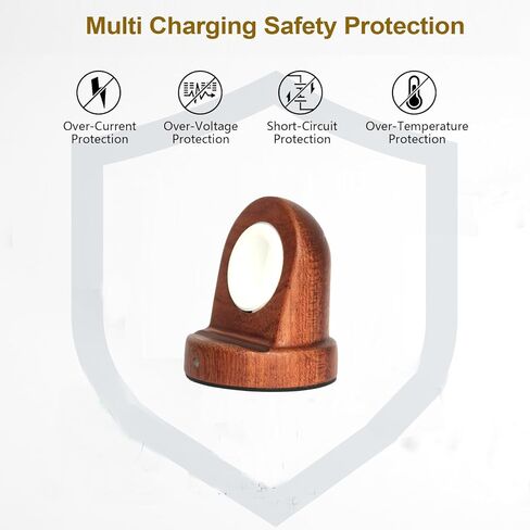 Wood Watch Charger Compatible with Samsung Galaxy Watch 8/7/6/6 Classic/ 5/5 Pro/4/4 Classic/3/Active 2 Charger Stand,Wireless Smart Watch Charger Magnetic for Samsung Watch,Gift for Men Women in Kuwait
