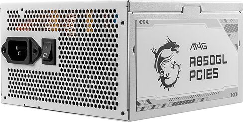 MSI MAG A850 GL PCIE5 WHITE 80PLUS GOLD ATX3.0/PCIE5.0対応 フルモジュラー コンパクトサイズ 850W PC電源ユニット MAG A850GL PCIE5 WHITE PS1368 in Kuwait