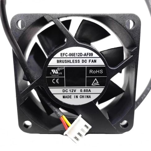 DC12V 0.60A EFC-06E12D-AF09 6025 6 سم 3 أسلاك هيكل مروحة تبريد مزود الطاقة in Kuwait