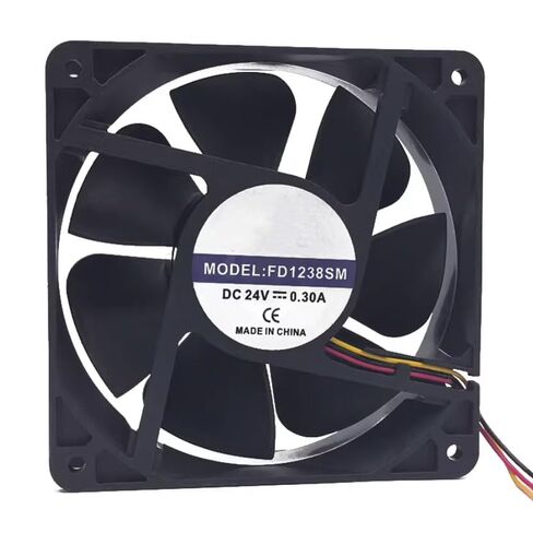 FD1238SM DC 24V 0.30A 120x120x38mm مروحة تبريد 3 أسلاك in Kuwait
