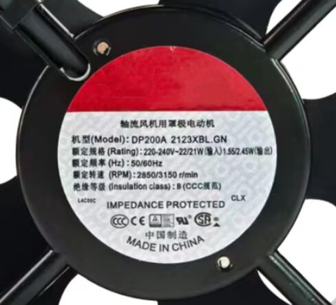 DP200A 2123XBL.GN AC 220/240V 22/21W 120x120x38mm مروحة تبريد بسلكين in Kuwait