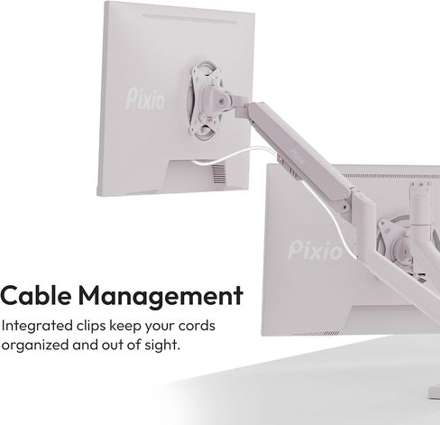 Pixio PS1D Wave Pink Dual Monitor Arm with Pink HDMI 2.1 Cable Ultra Certified Ultra High Speed 10FT 8K 60Hz 4K 120Hz Nylon Braided in Kuwait