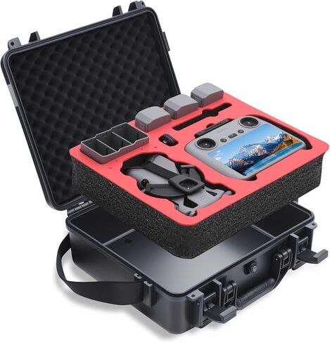 UTEBIT Hard Carrying Case for DJI Mini 5 Pro Drone, Fly More Combo, Protective Travel Box Waterproof with Custom Foam for DJI RC 2/RC N3, Battery(6 pcs), Charging Hub, and other Accessories(Case Only) in Kuwait