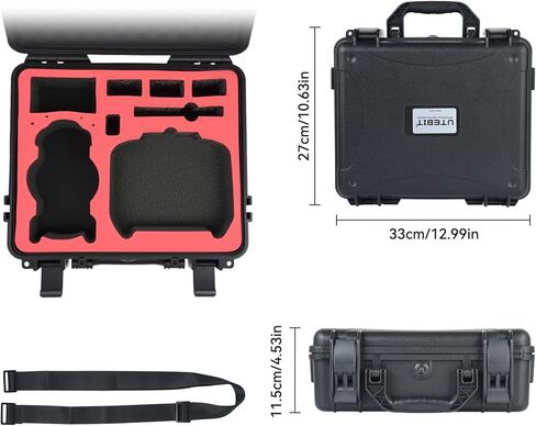 UTEBIT Hard Carrying Case for DJI Mini 5 Pro Drone, Fly More Combo, Protective Travel Box Waterproof with Custom Foam for DJI RC 2/RC N3, Battery(6 pcs), Charging Hub, and other Accessories(Case Only) in Kuwait
