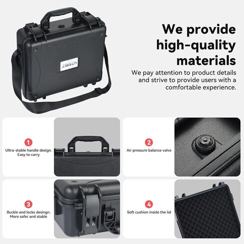 UTEBIT Hard Carrying Case for DJI Mini 5 Pro Drone, Fly More Combo, Protective Travel Box Waterproof with Custom Foam for DJI RC 2/RC N3, Battery(6 pcs), Charging Hub, and other Accessories(Case Only) in Kuwait