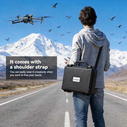 UTEBIT Hard Carrying Case for DJI Mini 5 Pro Drone, Fly More Combo, Protective Travel Box Waterproof with Custom Foam for DJI RC 2/RC N3, Battery(6 pcs), Charging Hub, and other Accessories(Case Only) in Kuwait