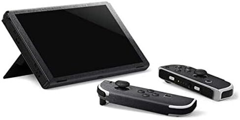 غلاف Skinit المخصص للألعاب متوافق مع Nintendo Switch OLED (2021) - تصميم ذو نسيج فولاذي مصقول مرخص رسميًا in Kuwait